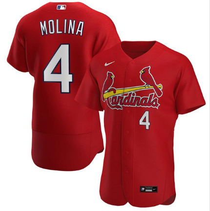 Men's St.Louis Cardinals ACTIVE PLAYER Custom Red Flex Base Stitched Jersey